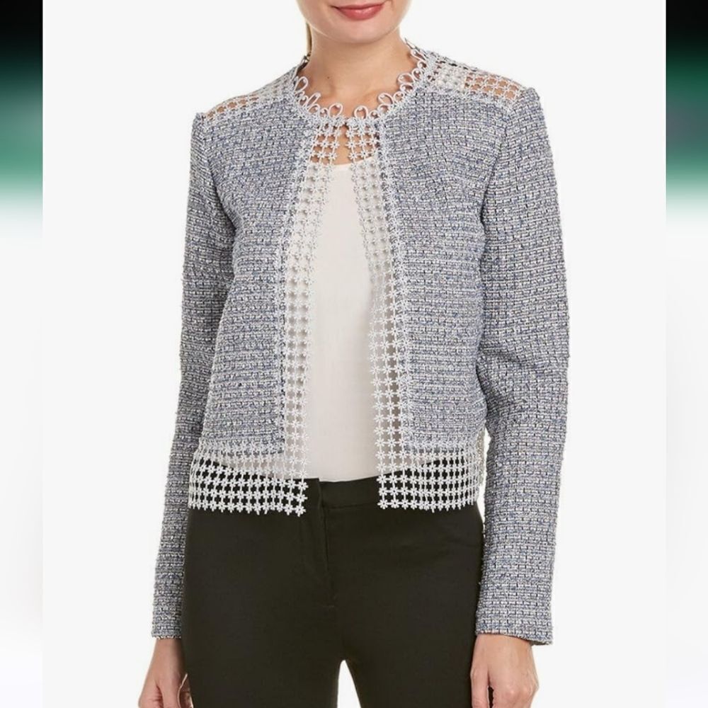 T Tahari Annabeau Sparkly Jacket. Seen on TV, Holiday, Fairycore